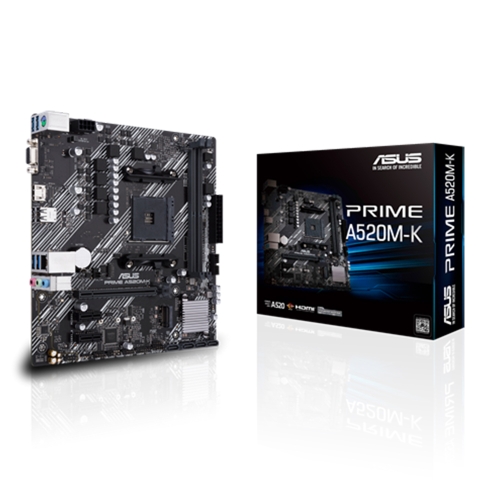 [ASUS華碩]《PRIME A520M-K》(M-ATX/1A1H/Realtek LAN/註四年)