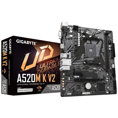 [GIGABYTE 技嘉]《A520M-K V2》(M-ATX/1A1H/Realtek LAN/註四年)8相數位供電 7-4到貨
