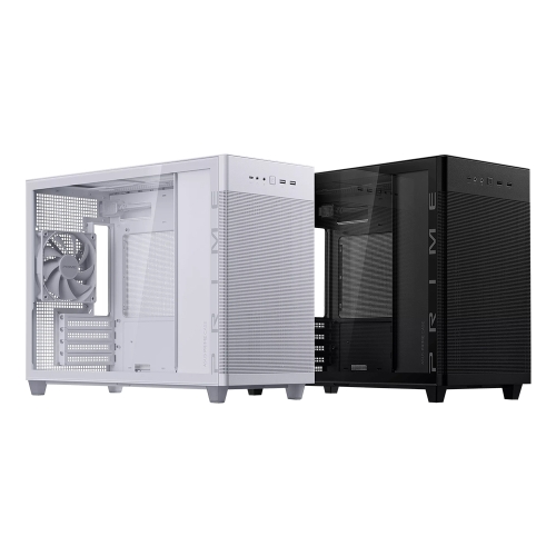 [ASUS華碩]《PRIME-AP201 TG 黑》M-ATX/顯卡長33.8/CPU高17/玻璃透側/前置Type-C