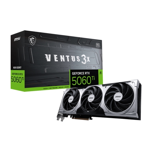 [MSI 微星]《RTX5060TI-8G-VENTUS-3X-OC》2617MHz/31cm/三風扇/註五年