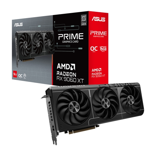 [ASUS 華碩]《PRIME-RX9060XT-O16G》三風扇/30.4cm/註冊五年保