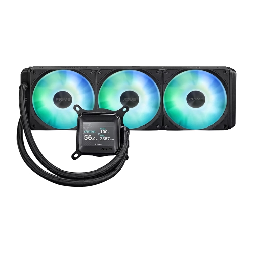[ASUS華碩]《Prime LC 360 ARGB LCD》360mm/2.3吋LCD數位顯示螢幕/Asetek/預安裝ARGB風扇/12cm風扇*3/六年保固