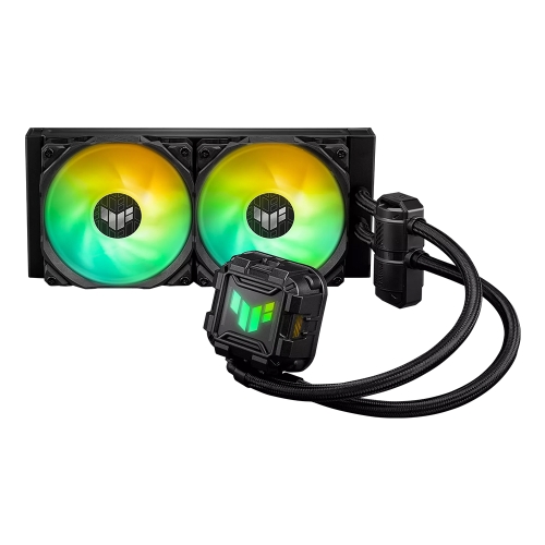 [ASUS華碩]《TUF GAMING LC II 240 ARGB》240mm/ARGB水冷頭/12cm風扇*2/低噪音減震幫浦/六年保
