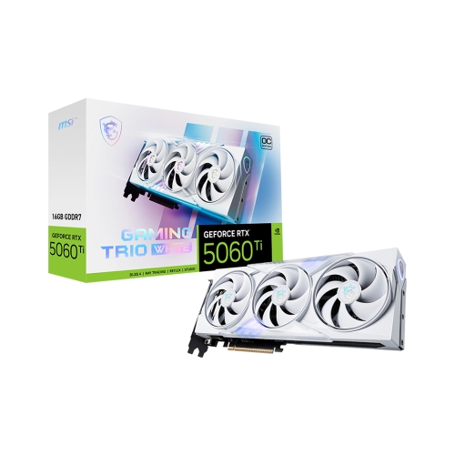 [MSI 微星]《RTX5060TI-16G-GAMING-TRIO-OC WHITE》白/2662MHz/30cm/三風扇/註五年