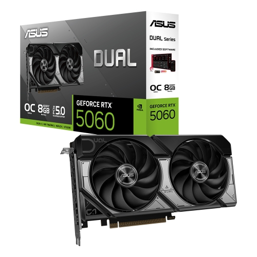 [ASUS 華碩]《DUAL-RTX5060-O8G》2565MHz/23cm/雙風扇/註冊四年保