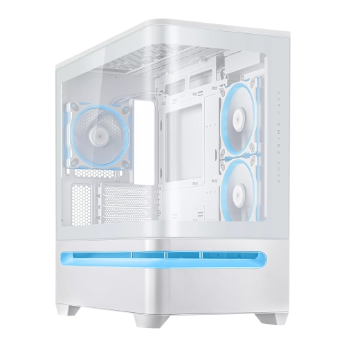 [ASUS華碩]《PRIME-AP202 ARGB 白》M-ATX/Type-C/內建風扇側2後1/懸浮式進氣+燈條/曲面玻璃/顯卡420mm/塔散175mm