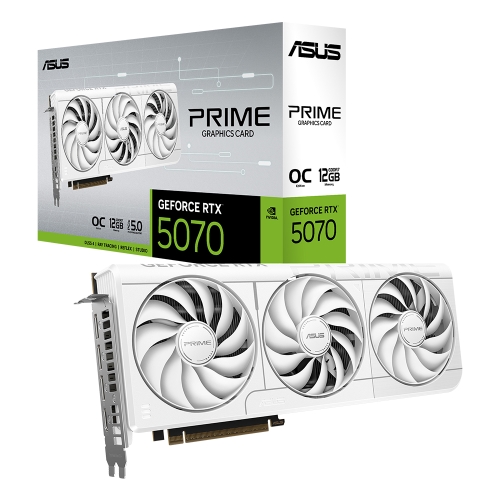 [ASUS 華碩]《PRIME-RTX5070-O12G-WHITE》雪白/2587MHz/31cm/三風扇/註冊五年保