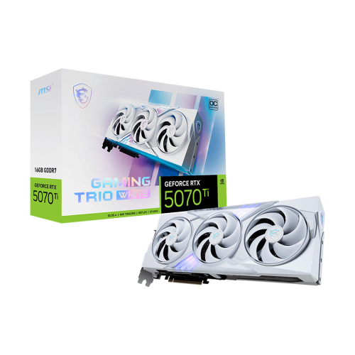 [MSI 微星]《RTX5070TI-16G-GAMING-TRIO-OC WHITE》白龍/2580MHz/34cm/三風扇/註五年