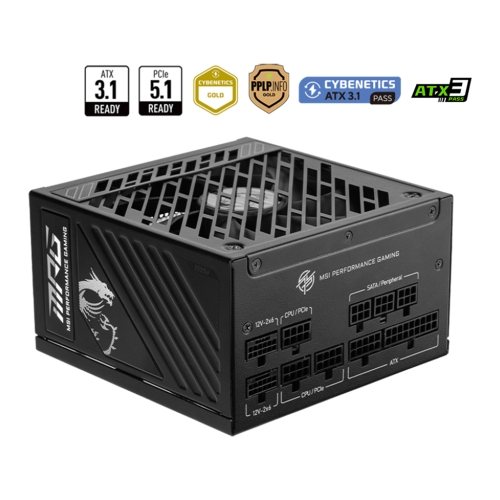 [MSI 微星]《MPG-A1000GS-PCIE5》1000W/雙8/金牌/全模組/ATX3.1(雙PCIe 5.1)/10年保
