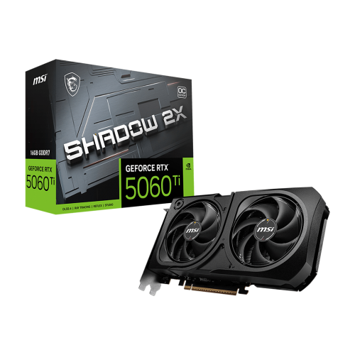 [MSI 微星]《RTX5060Ti-16G-SHADOW-2X-OC PLUS》2617MHz/23cm/二風扇/註四年  8-30到貨