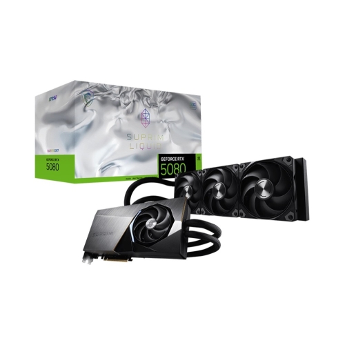 [MSI 微星]《RTX5080 16G SUPRIM LIQUID SOC》28cm/三風扇+水冷