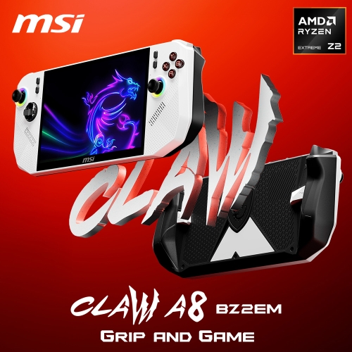 [MSI 微星]《Claw A8 BZ2EM-012TW》電競掌機/極地白/mini AI PC/AMD Ryzen Z2/24GB/1TB PCIe/8吋 FHD+ 120Hz 觸控/Win11