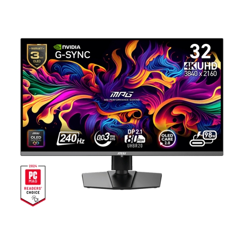 [MSI 微星]《MPG 322URX-QD-OLED》4K / 2H1P1C / OLED / 240Hz / HDR400 / HDMI 2.1 / DP2.1 / PD 90W