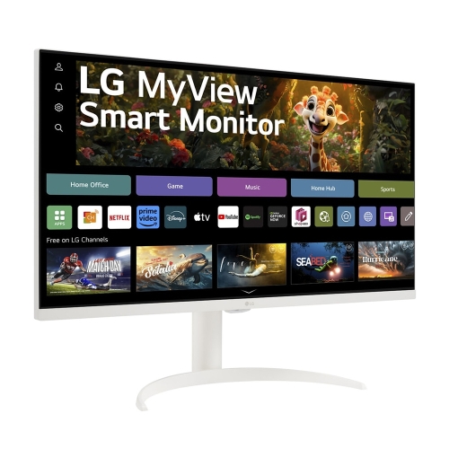 [LG 樂金]《32SR75U-W 智慧聯網螢幕》32型4K UHD/搭載webOS/IoT操控家電/AirPlay2/內建喇叭/三年保固