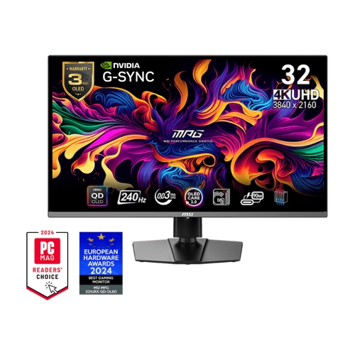 [MSI 微星]《MPG 321URX-QD-OLED》4K / 2H1P1C / OLED / 240Hz / HDR400 / HDMI 2.1 / PD 90W