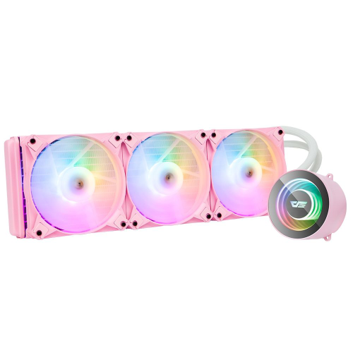 [darkFlash大飛]《Twister DX 360mm 粉》ARGB水冷/超大銅底面積/保固3年