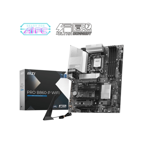 [MSI 微星]《PRO B860-P WIFI》ATX/LAN 5G/註冊四年保