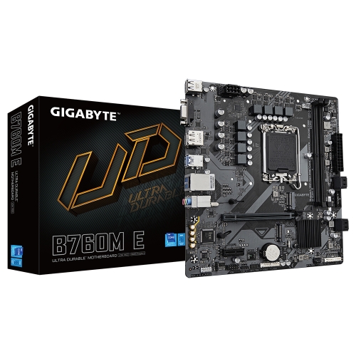 [GIGABYTE 技嘉]《B760M-E》(M-ATX/1A1D1P/LAN 1Gb/註冊四年保/6+1+1相供電