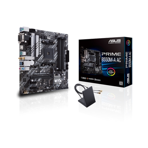 [ASUS華碩]《PRIME-B550M-A-AC》M-ATX/Realtek LAN+無線/註四年