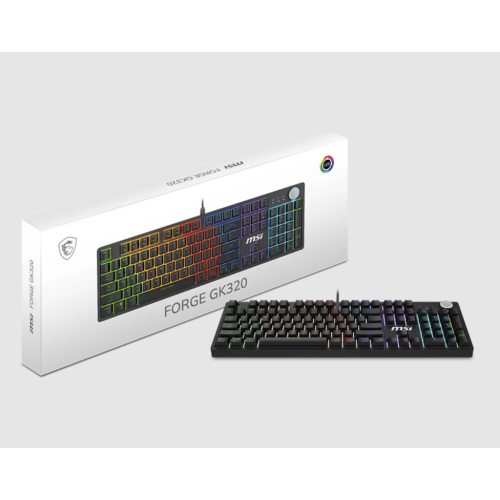 [MSI 微星]《FORGE GK320-RED TC》 電競機械紅軸鍵盤 / 有線USB