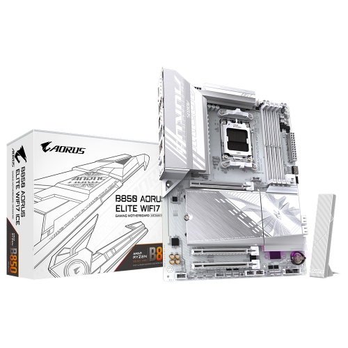 [GIGABYTE 技嘉]《B850-AORUS-ELITE-WIFI7-ICE》冰魄白/ATX/Realtek2.5G+Wi-Fi 7/註五年