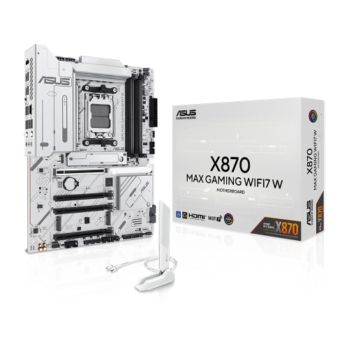 [ASUS華碩]《X870-MAX-GAM-WIFI7白》ATX/LAN2.5G+Wi-Fi 7/註五年/銀白