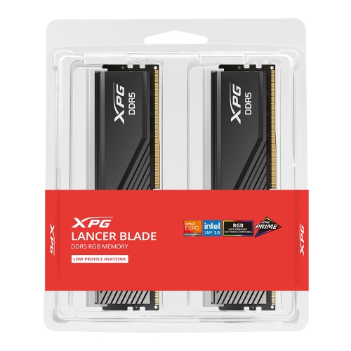 [ADATA 威剛]《XPG Lancer Blade RGB 16G*2 DDR5-6000 黑》矮版 CL30 (AX5U6000C3016G-DTLABRBK)