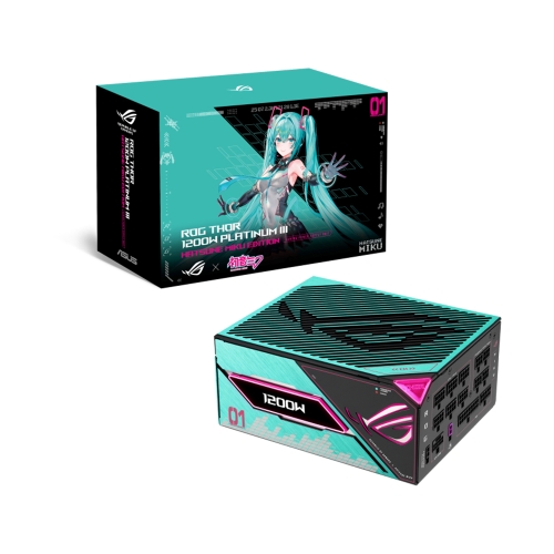[ASUS華碩]《ROG Thor III 1200W Platinum Hatsune Miku Edition》雙8/白金/全模組/OLED監控/ATX3.1(PCIe 5.1)/10年保【限初音系列全套購買（主機板/顯示卡/機殼/水冷/電供），不單售】