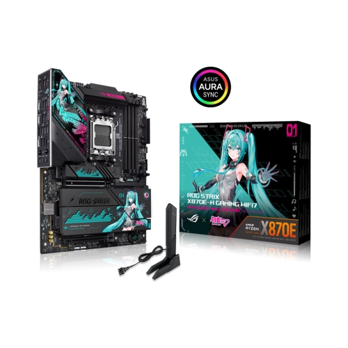 [ASUS華碩]《ROG STRIX X870E-H GAMING WIFI7 HATSUNE MIKU EDITION》【限初音系列全套購買（主機板/顯示卡/機殼/水冷/電供），不單售】