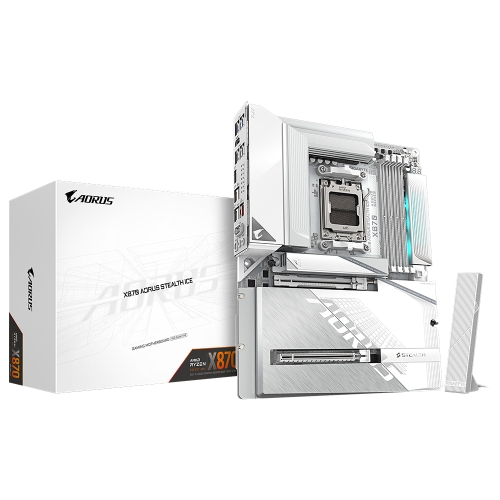 [GIGABYTE 技嘉]《X870 AORUS STEALTH  ICE背插式》ATX/LAN 5G+Wi-Fi 7/註5年