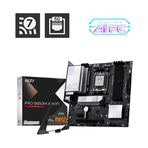 [MSI 微星]《PRO-B850M-A-WIFI》M-ATX/LAN 5G+Wi-Fi 7/註四年
