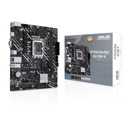 [ASUS華碩]《PRIME H610M-K CSM》 (M-ATX/1A1H/Realtek 1Gb/註冊四年/2DIMM)