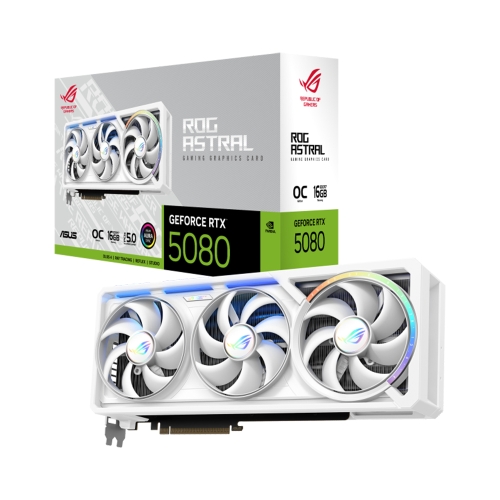 [ASUS 華碩]《ROG-ASTRAL-RTX5080-O16G-GAMING WHITE》白/2790MHz/36cm/四風扇/註五年