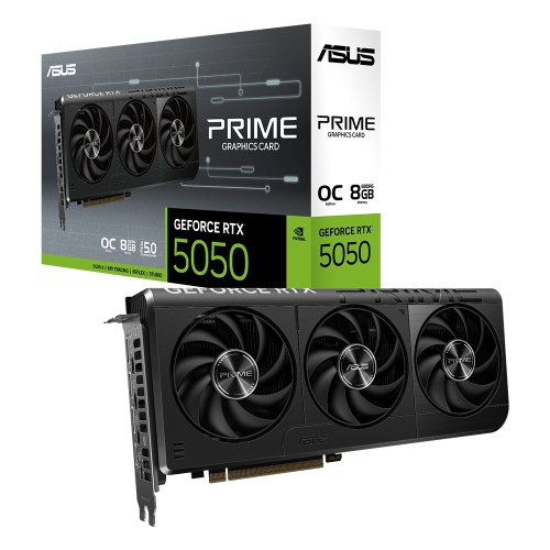 [ASUS 華碩]《PRIME RTX5050 O8G》2707MHz/長27cm/三風扇/註冊五年保