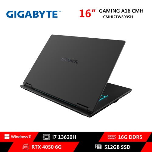 [技嘉]《GAMING A16 CMHI2TW893SH》16吋WUXGA/165Hz/i7-13620H/16G D5/512G PCIe/RTX4050 6G/Win11