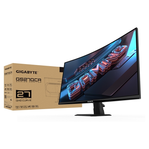 [GIGABYTE 技嘉]《GS27QCA》VA/曲面/2K/1ms/180Hz/HDR READY/FreeSync/黑平衡技術/萊因2.0認證/DP/HDMI/SS/無喇叭/三年保
