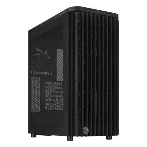 [ASUS華碩]《ProArt PA401 Wood MESH 木質黑 網狀側板》ATX/Type-C/電源閂鎖/網狀側板/內建風扇前2後1/顯卡315mm/塔散160mm