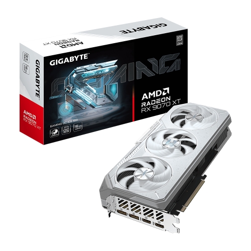 [GIGABYTE 技嘉]《RX9070XT GAMING OC ICE 16GD》3060MHz/29cm/三風扇/註五年