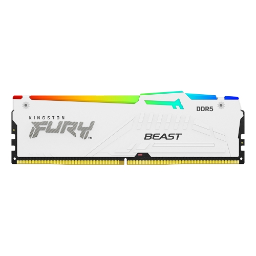 [Kingston 金士頓]《FURY Beast RGB 16G*2 DDR5 6000 白》CL30 (KF560C30BWEAK2-32)