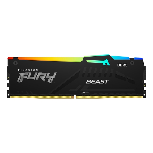[Kingston 金士頓]《FURY Beast RGB 16G*2 DDR5 6400 黑》CL32 (KF564C32BBEAK2-32)