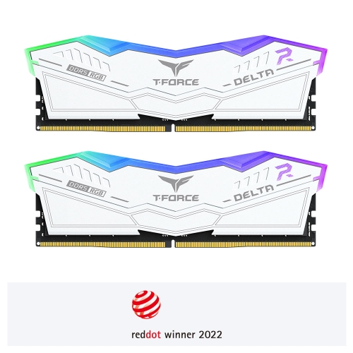 [TEAM 十銓]《T-Force Delta RGB 32G*2 DDR5 6000》白 CL38