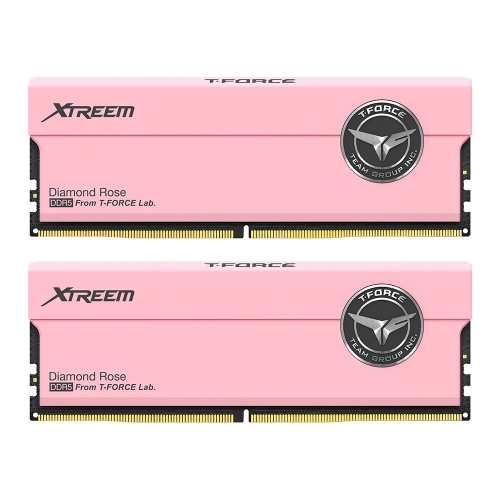 [TEAM 十銓]《T-Force XTREEM 16G*2 DDR5 7200》粉紅 CL34