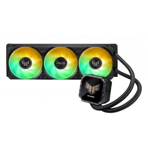 [ASUS華碩]《TUF Gaming LC III 360 ARGB LCD》360mm/2.8" IPS LCD水冷頭/12cm風扇*3/低噪音減震幫浦/六年保【限時促銷只至11/30】