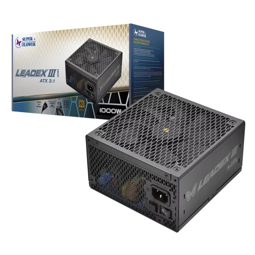 [SuperFlower振華]《LEADEX III 1000W》雙8/金牌/全模/ATX3.1(PCIe 5.1)/主日系/智慧停轉/10年保(SF-1000F14GE)
