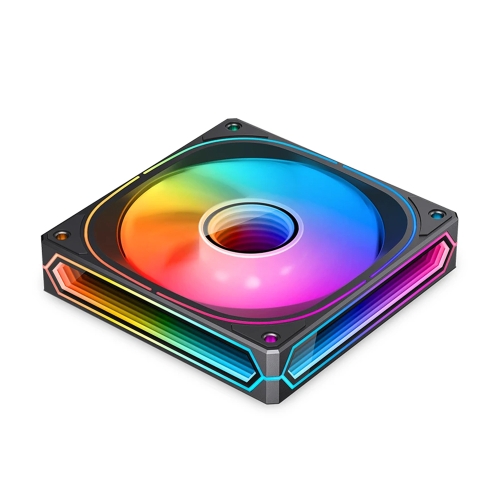 [Jonsbo 喬思伯]《FR505B 黑 120mm靜音》PWM/ARGB燈效/魔幻無限鏡面(正面+側面)/1800 RPM/3年保