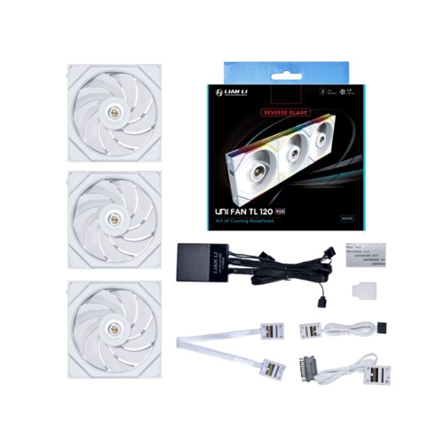 [Lian Li 聯力]《UNI FAN RTL 無線反向 120 (三入)白》三顆裝+控制器/3年(12RTL1W3W)