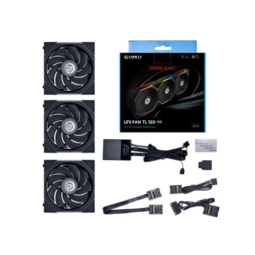 [Lian Li 聯力]《UNI FAN RTL 無線反向 120 (三入)黑》三顆裝+控制器/3年(12RTL1W3B)