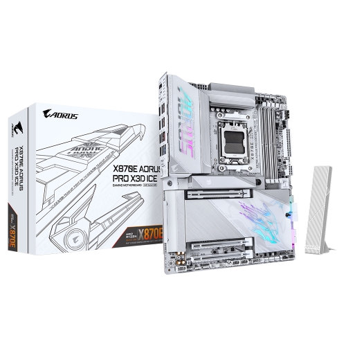 [GIGABYTE 技嘉]《X870E-AORUS-PRO-X3D-ICE》冰魄白/ATX/LAN5G+Wi-Fi 7/註五年